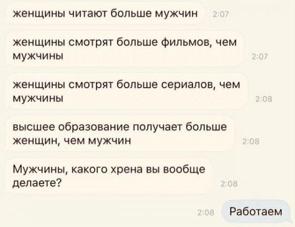 Смешные переписки между мужчинами и женщинами