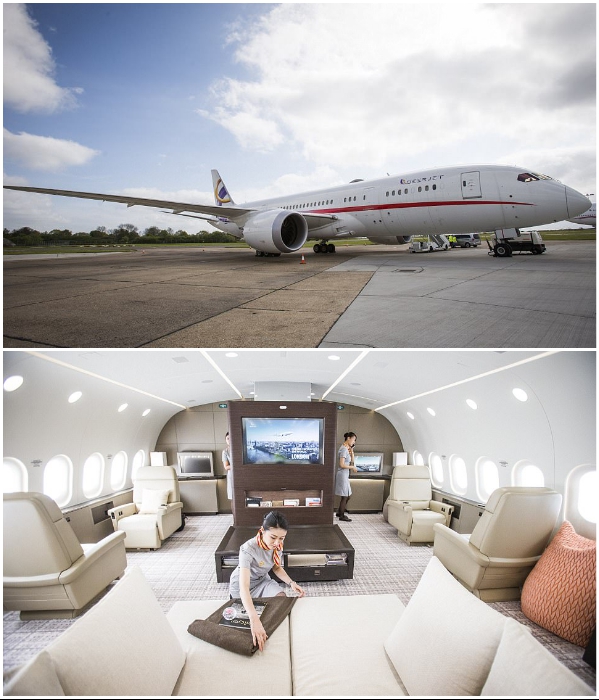 Элитный пентхаус на борту авиалайнера VVIP Boeing787 Dream Jet своей роскошью затмил самолет президента США. | Фото: germany.nashieu.com. Элитный пентхаус на борту авиалайнера VVIP Boeing787 Dream Jet своей роскошью затмил самолет президента США. | Фото: germany.nashieu.com.
