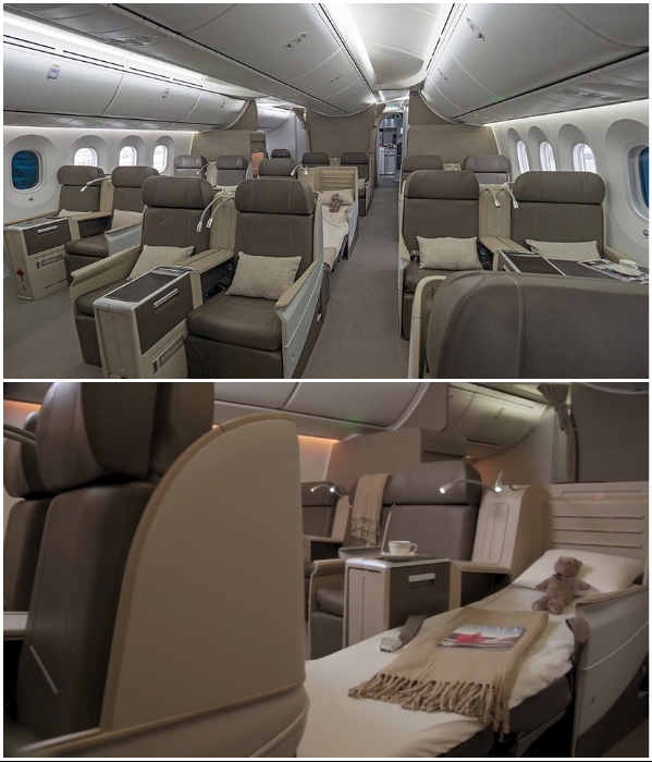 В общей каюте для сна расположено 18 полностью раскладывающихся кресел (VVIP Boeing787 Dream Jet). | Фото: kestrelaviation.com. В общей каюте для сна расположено 18 полностью раскладывающихся кресел (VVIP Boeing787 Dream Jet). | Фото: kestrelaviation.com.