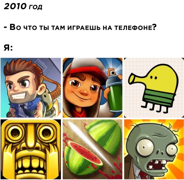 Игры на телефоне в 2010 году