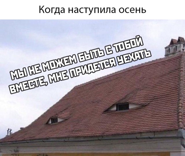 Крыша осенью