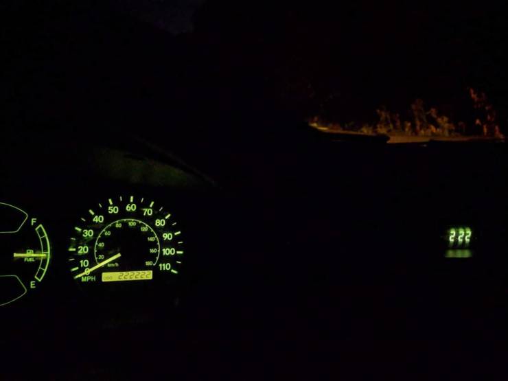 Цифры на одометре