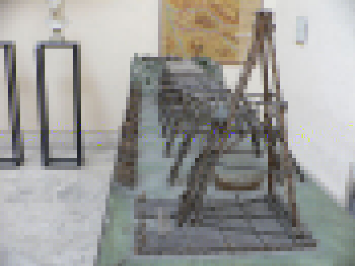 Масштабная модель моста Цезаря через Рейн в Museo Della Civilta Romana в Риме.