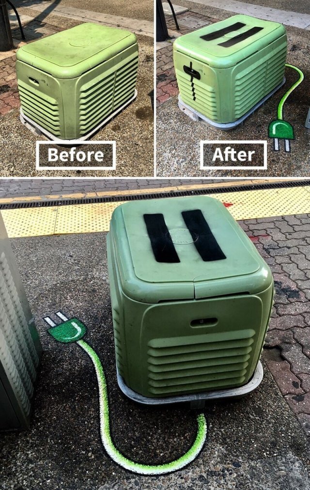 Том Боб - художник, который «оживляет» городские улицы Том Боб - художник, который «оживляет» городские улицы