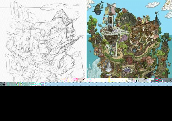 Sketch vs. Final: художники показывают свои работы на стадии эскиза и в завершенном виде