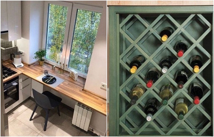 Хорошая идея - барная стойка или место для хранения алкоголя