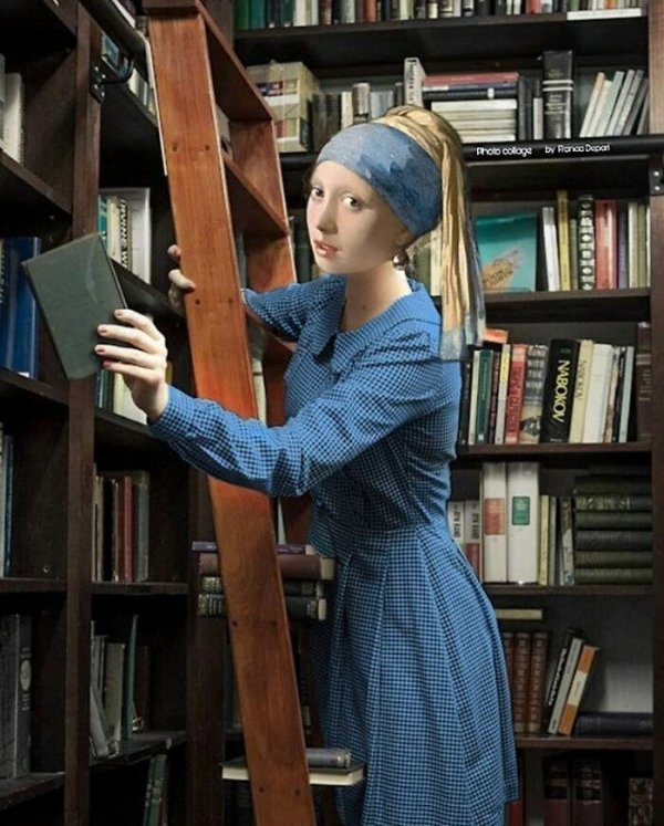 40 фотоманипуляций, которые переносят героев известных картин в реальный мир