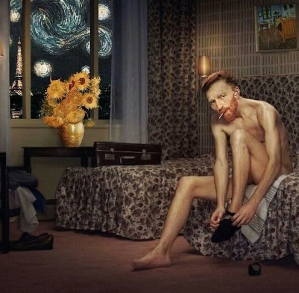 40 фотоманипуляций, которые переносят героев известных картин в реальный мир