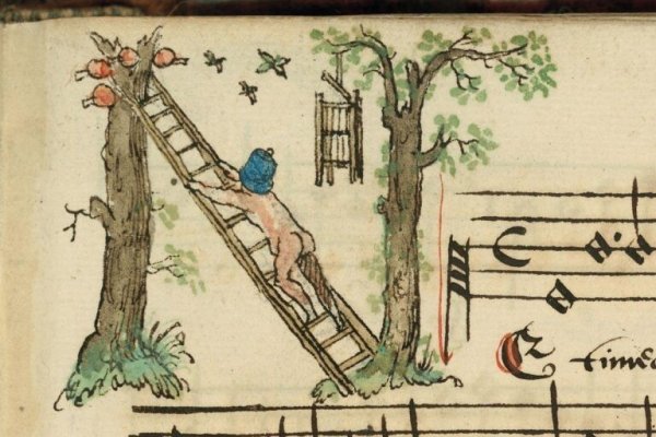 Крайне странные иллюстрированные буквы из песенника XVI века