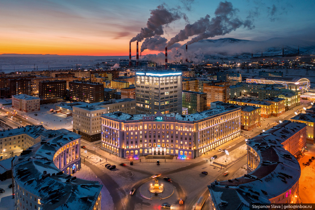 норильск с высоты