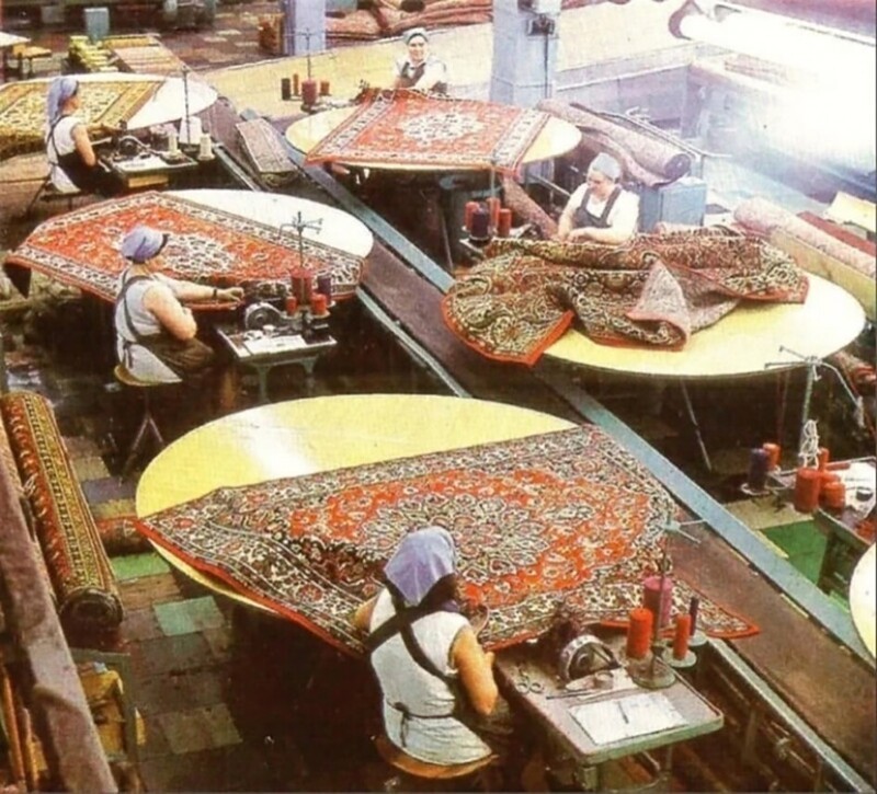 На Люберецком ковровом комбинате. 1975-1978 гг