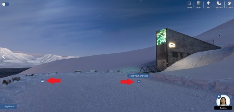 Фотографии хранилища семян в Шпицбергене. Навигация по виртуальной экскурсии по хранилищу семян «Судного дня». Фото.