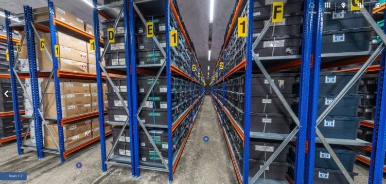 Фотографии хранилища семян в Шпицбергене. Используемый зал для хранения семян. Фото.