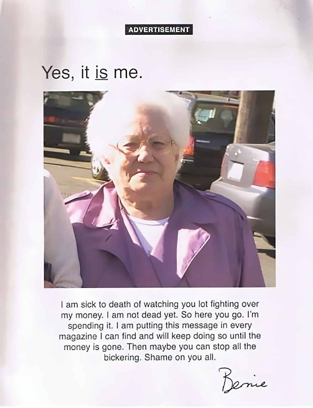 2. Бабуля жжёт напалмом, обращаясь к дорогим родственникам