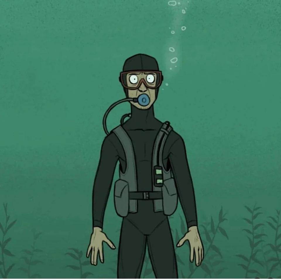 Зачем лосю нырять?