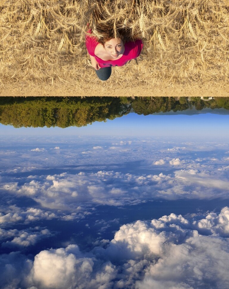 Глаза видят мир перевёрнутым