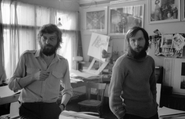 Фотограф и художник. 7 марта 1986 года. Александр Бобкин и Владимир Соколаев. Фотограф Александр Бобкин.