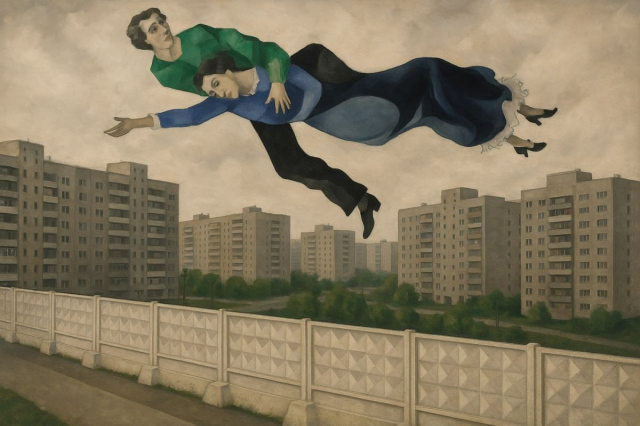 «Над городом» Марка Шагала
