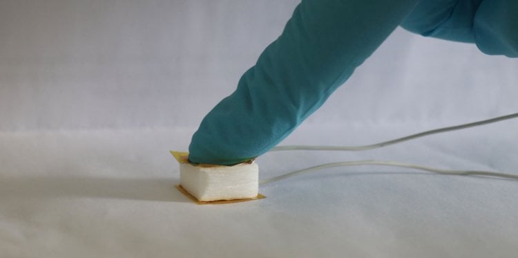 Генератор электричества из дерева. Так выглядит деревянная «губка», сделанная швейцарскими учеными. Источник изображения: ethz.ch. Генератор электричества из дерева. Так выглядит деревянная «губка», сделанная швейцарскими учеными. Источник изображения: ethz.ch. Фото.