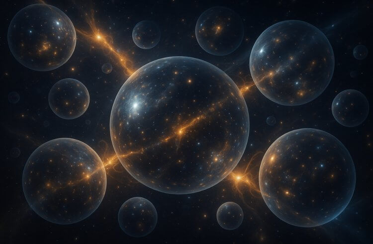 Пузырьковая вселенная. Вселенная, возможно, состоит из множества мелких Вселенных со своими законами физики. Фото.
