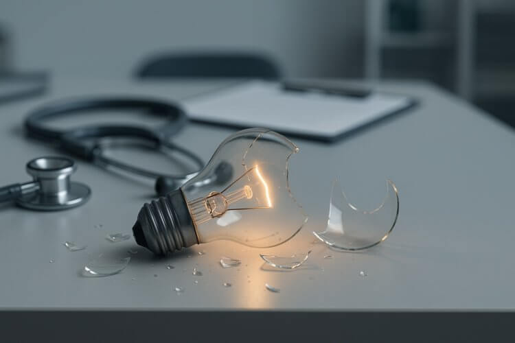 Как врачи извлекают лампочку изо рта. Иногда лампочку приходится разбивать прямо во рту пациента. Фото.