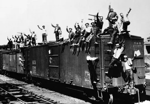 «Армия бонусов» приходит в Вашингтон 1932 год
