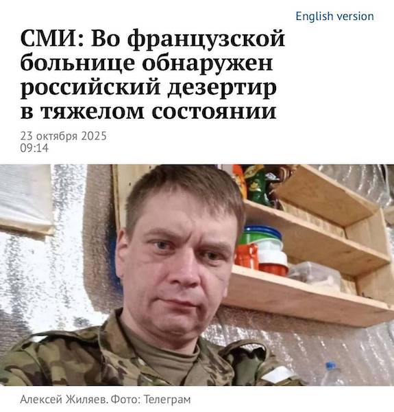 Российский дезертир, вывезший базу данных Минобороны, госпитализирован во Франции с потерей памяти