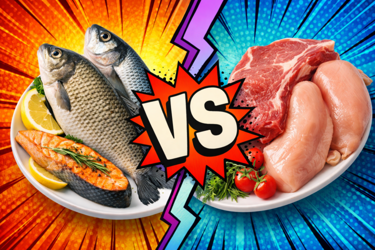 Рыба или мясо: что полезнее есть и можно ли заменить одно другим. Что полезнее есть каждый день — рыбу или мясо? И что выбрать, если вы следите за сердцем и весом? Фото.