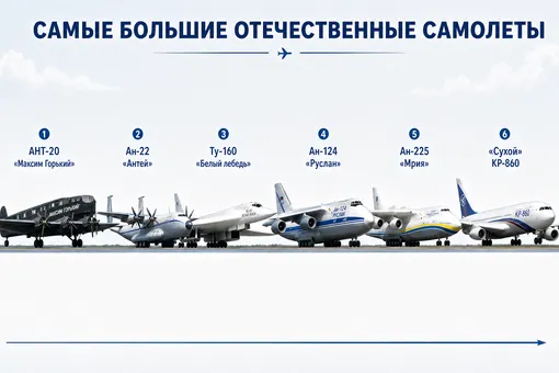 Махины советской и российской авиации: самые большие отечественные самолеты — в одной инфографике