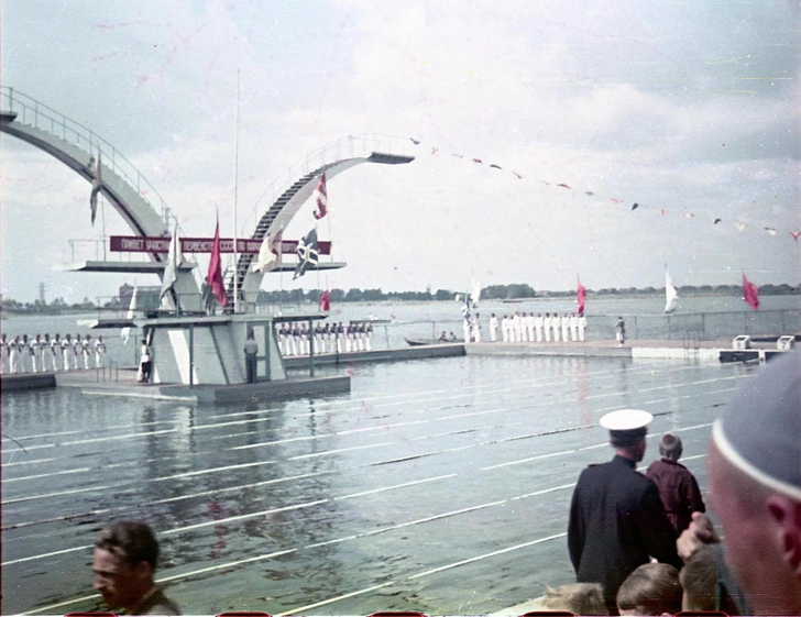 Водный стадион «Динамо», открылся в 1935 году на левом берегу Химкинского водохранилища  | Источник: ВИКТОР ГРИГОРЬЕВИЧ ПЕТРОВ / PASTVU.COM